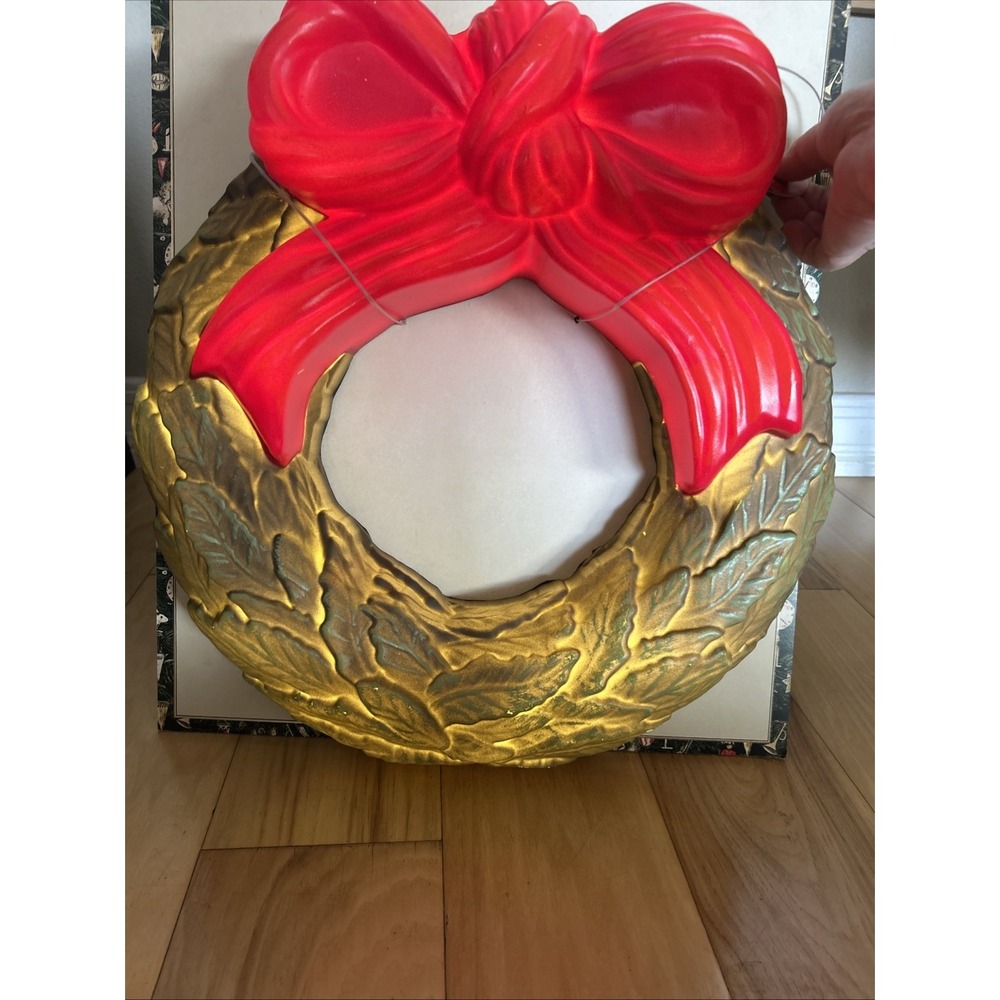 John Derian For Target 16" Wreath With Bow Lit Blow Mold NWT IN HAND